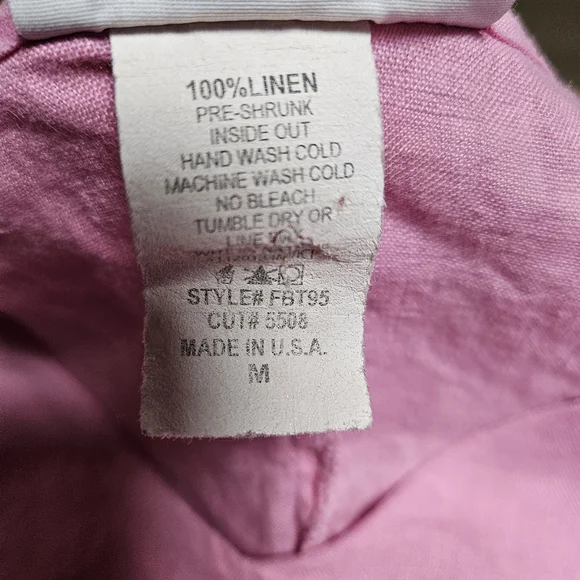 La Fixsun 100% Linen Tunic Top Made In USA Medium - Picture 5 of 6